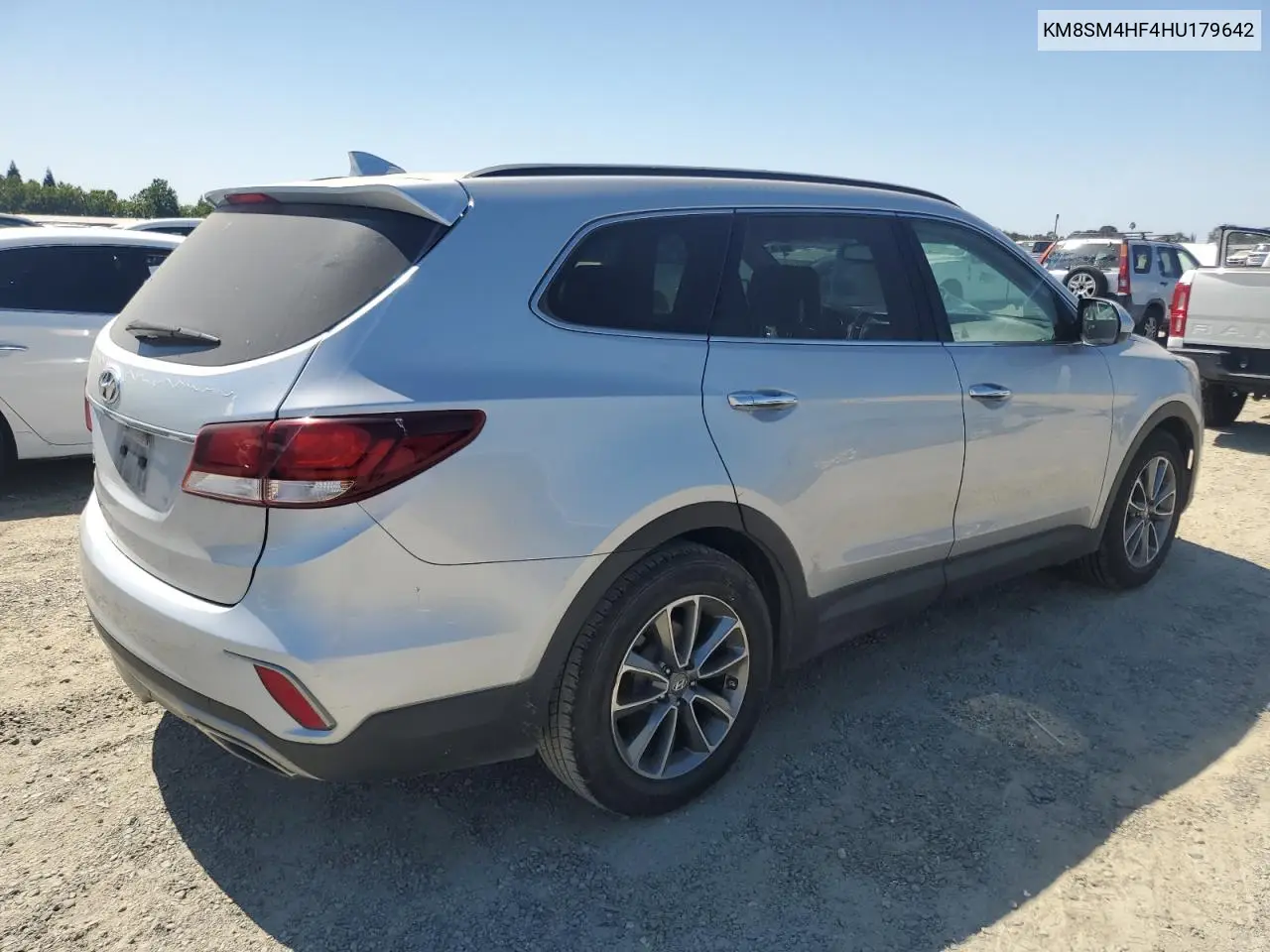 2017 Hyundai Santa Fe Se VIN: KM8SM4HF4HU179642 Lot: 62527235