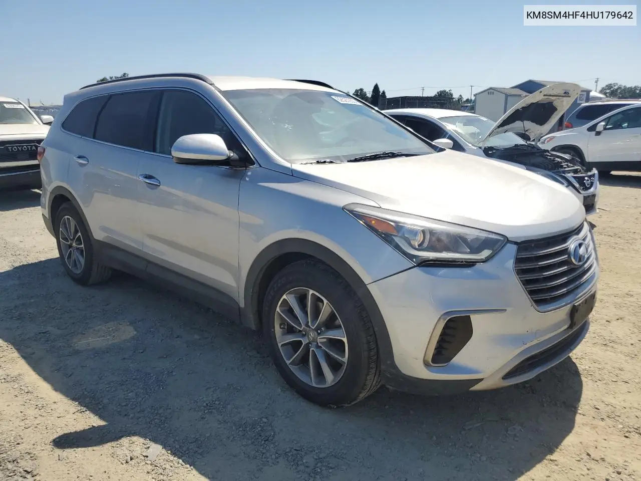 2017 Hyundai Santa Fe Se VIN: KM8SM4HF4HU179642 Lot: 62527235