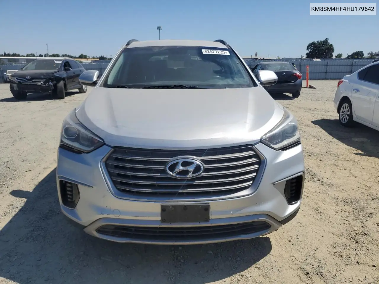 2017 Hyundai Santa Fe Se VIN: KM8SM4HF4HU179642 Lot: 62527235