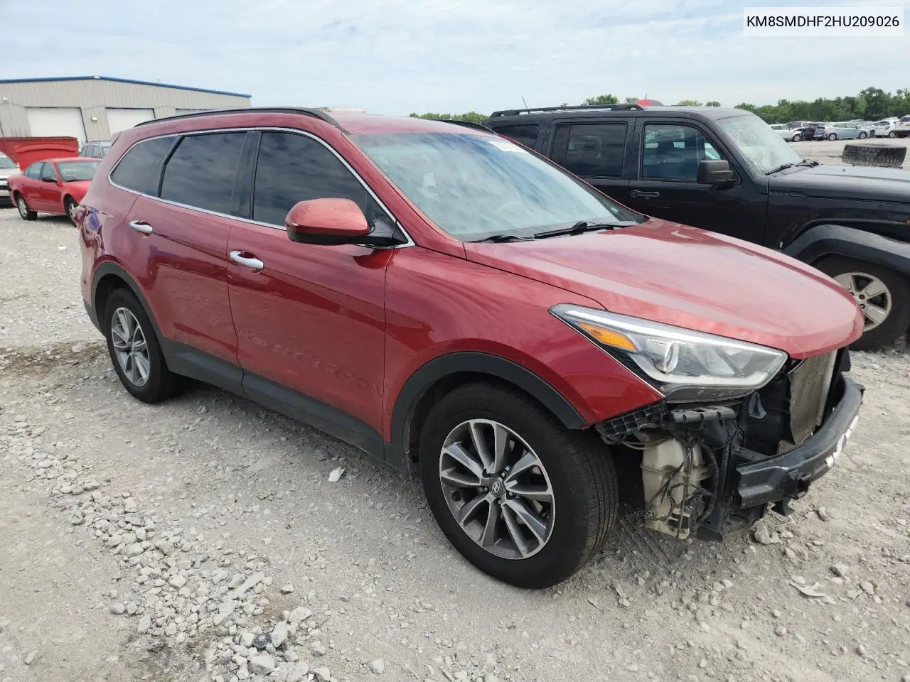 2017 Hyundai Santa Fe Se VIN: KM8SMDHF2HU209026 Lot: 62767955