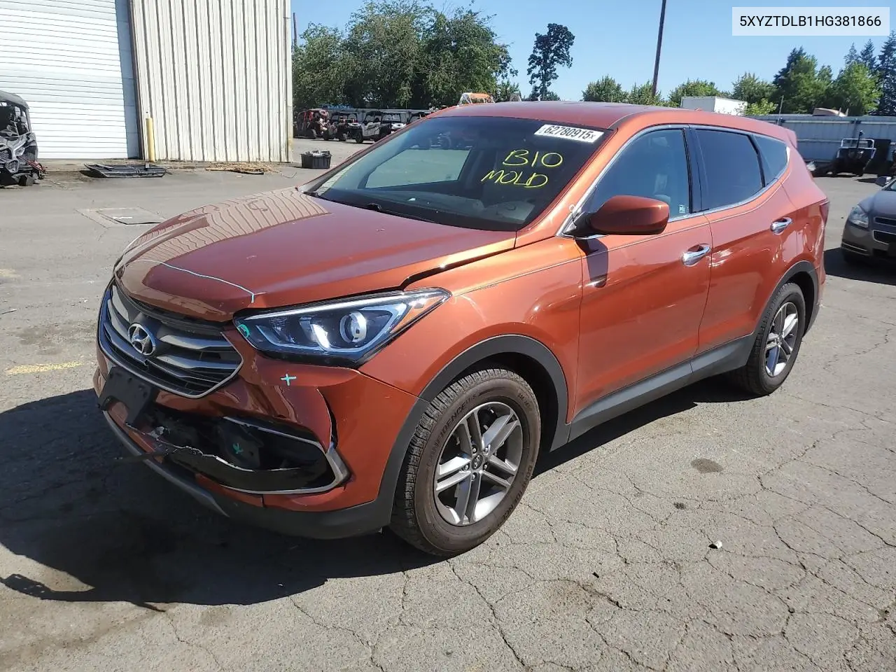 2017 Hyundai Santa Fe Sport VIN: 5XYZTDLB1HG381866 Lot: 62780915