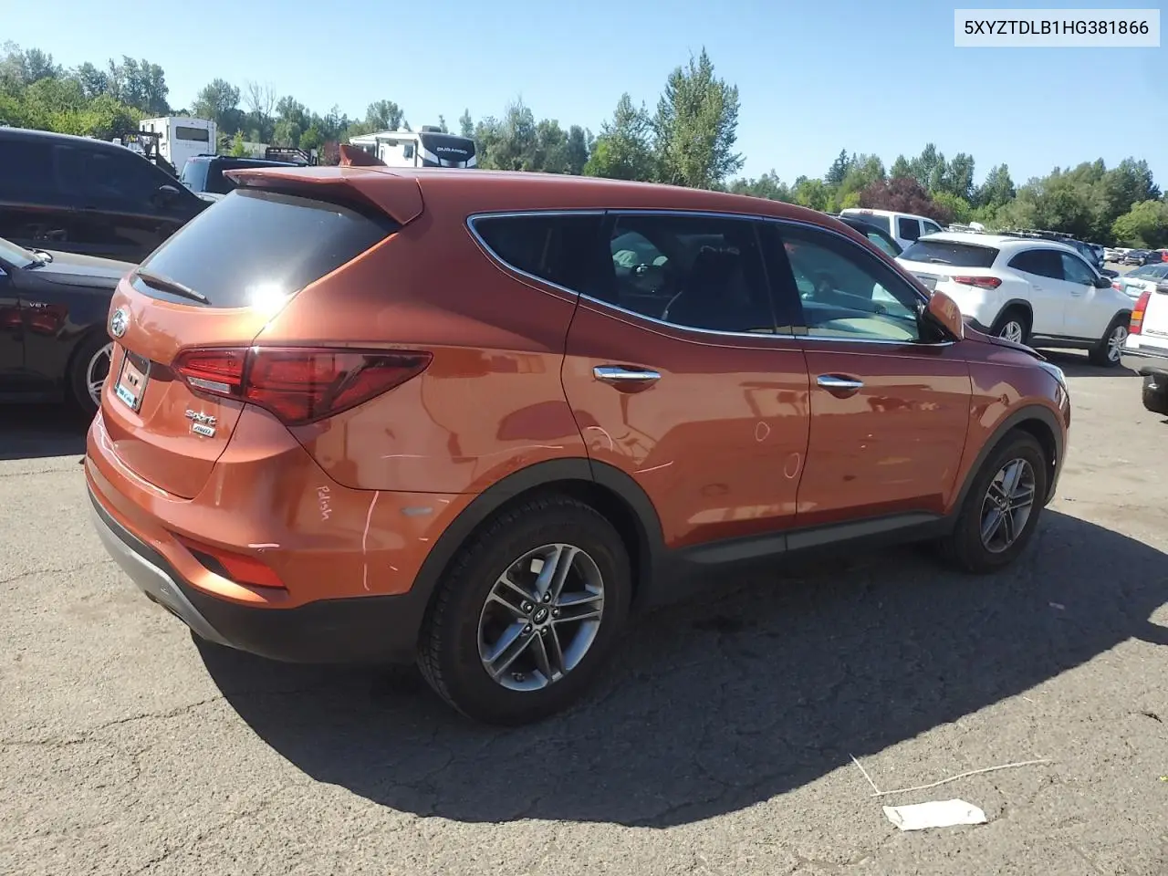 2017 Hyundai Santa Fe Sport VIN: 5XYZTDLB1HG381866 Lot: 62780915