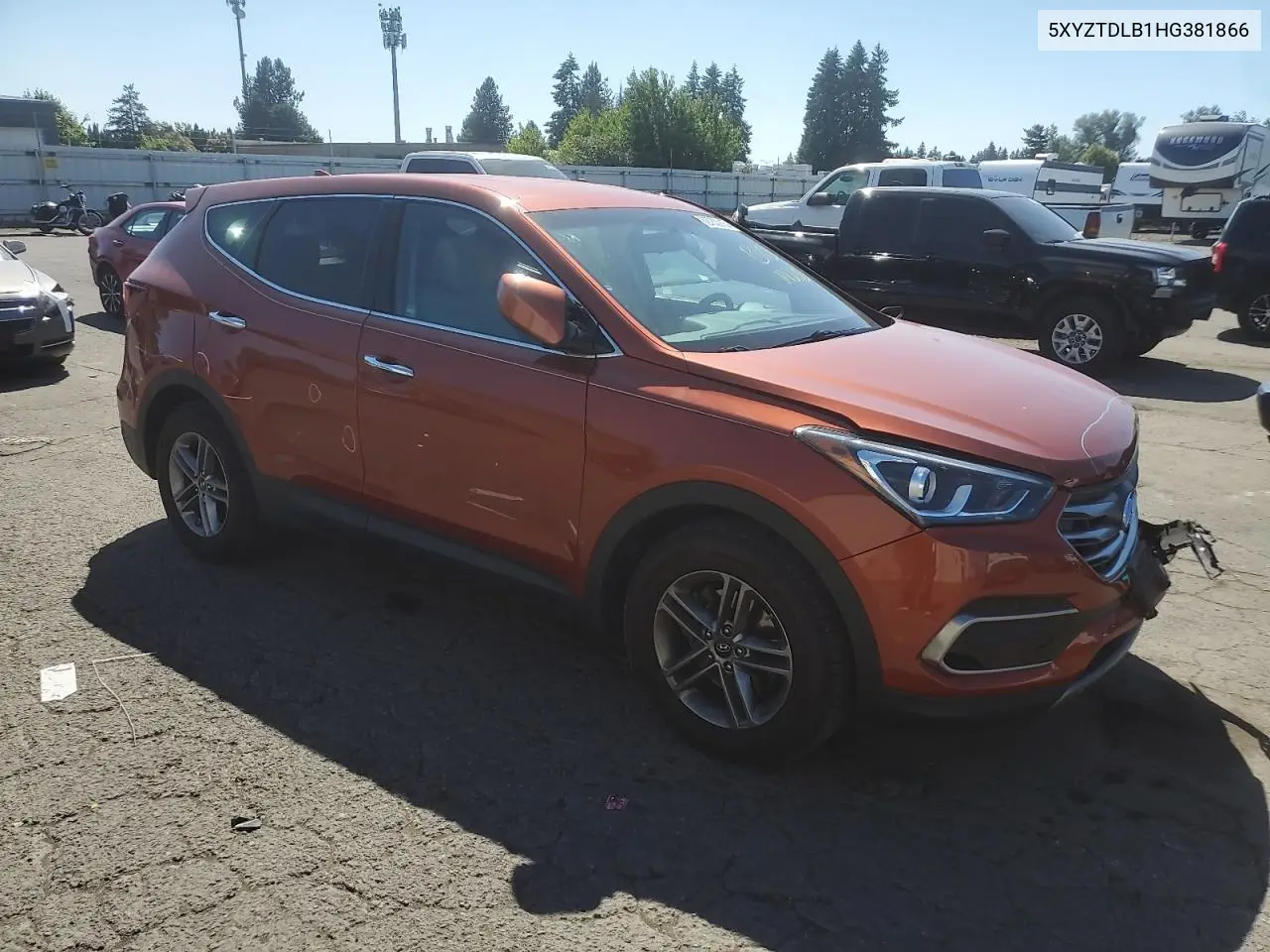 2017 Hyundai Santa Fe Sport VIN: 5XYZTDLB1HG381866 Lot: 62780915