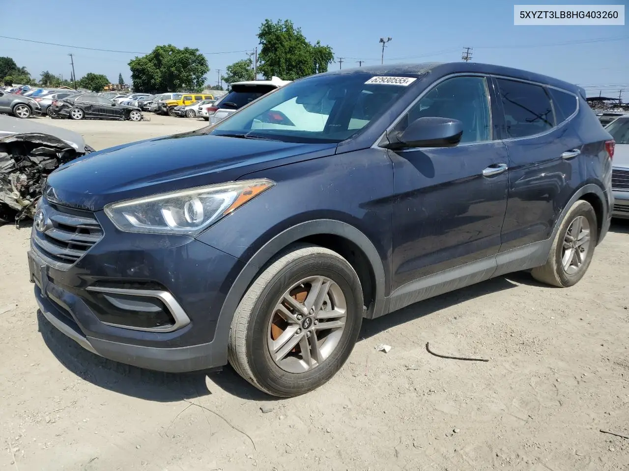 2017 Hyundai Santa Fe Sport VIN: 5XYZT3LB8HG403260 Lot: 62930555