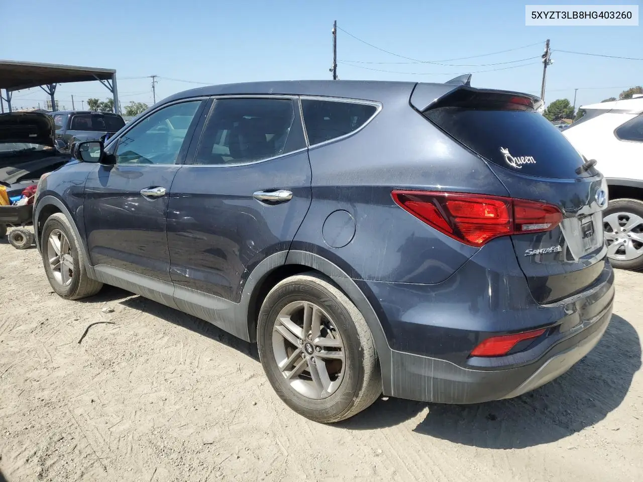2017 Hyundai Santa Fe Sport VIN: 5XYZT3LB8HG403260 Lot: 62930555