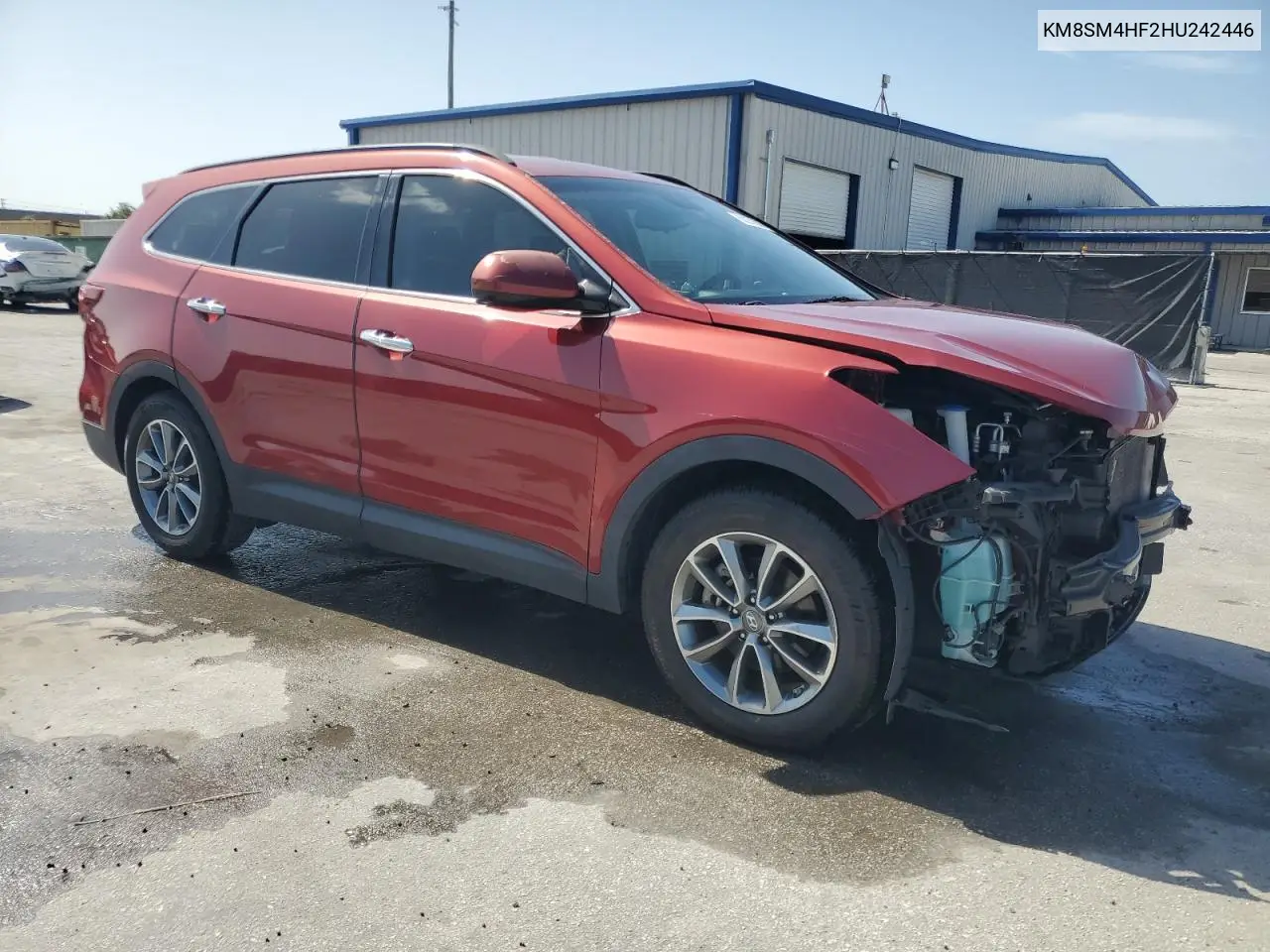 2017 Hyundai Santa Fe Se VIN: KM8SM4HF2HU242446 Lot: 63252685