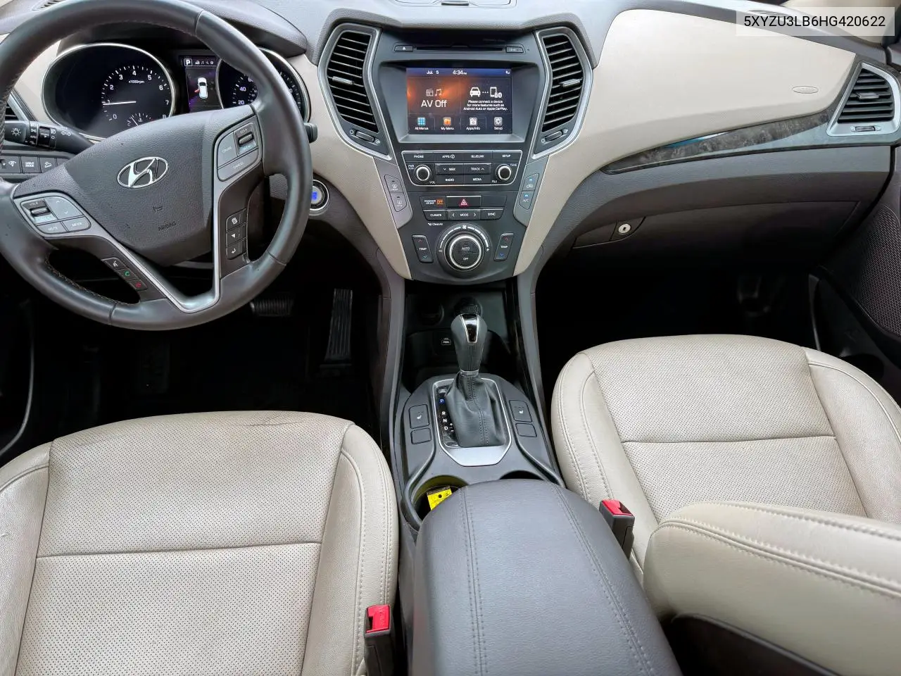 2017 Hyundai Santa Fe Sport VIN: 5XYZU3LB6HG420622 Lot: 63932465