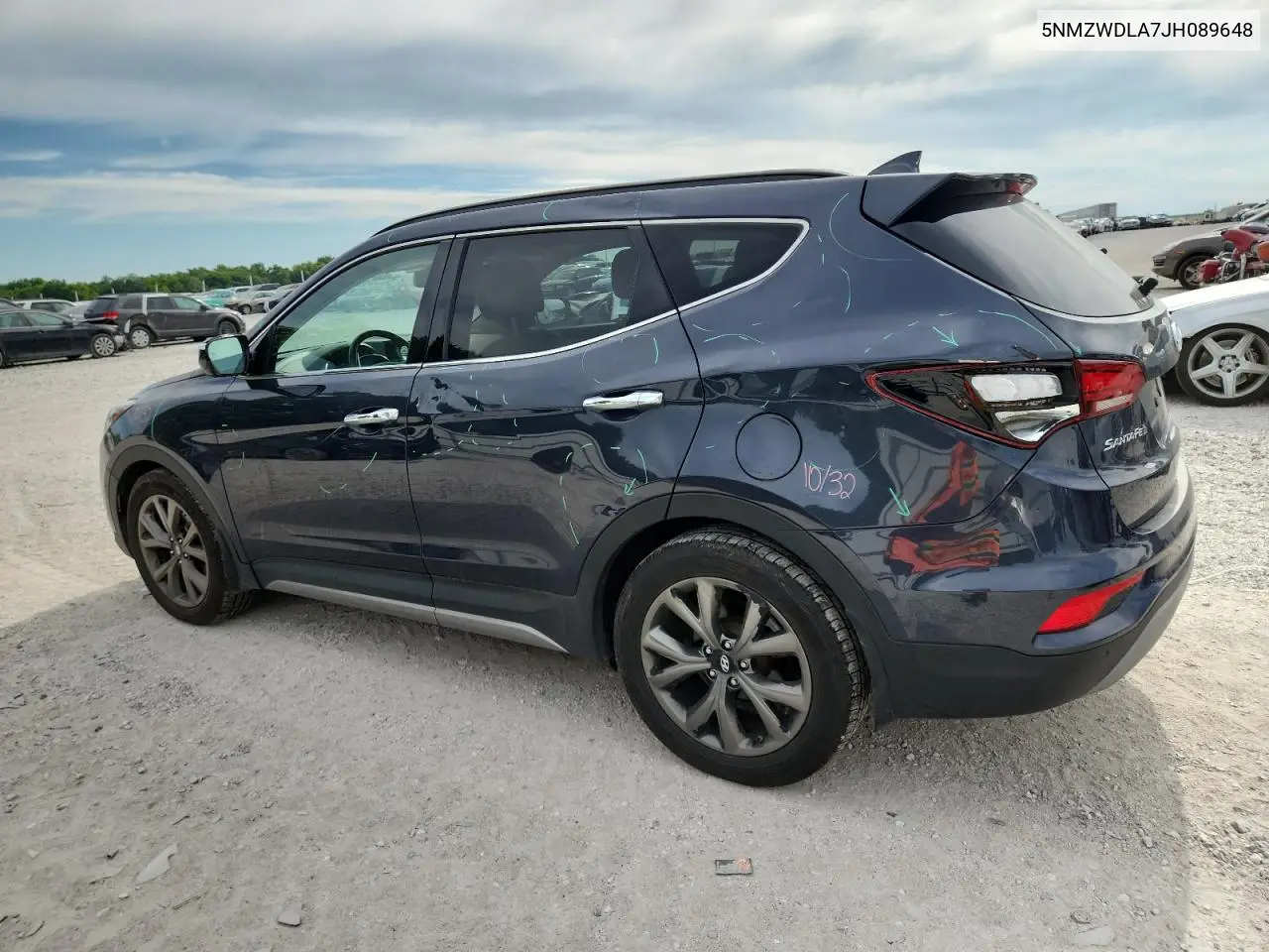 2018 Hyundai Santa Fe Sport VIN: 5NMZWDLA7JH089648 Lot: 62087235
