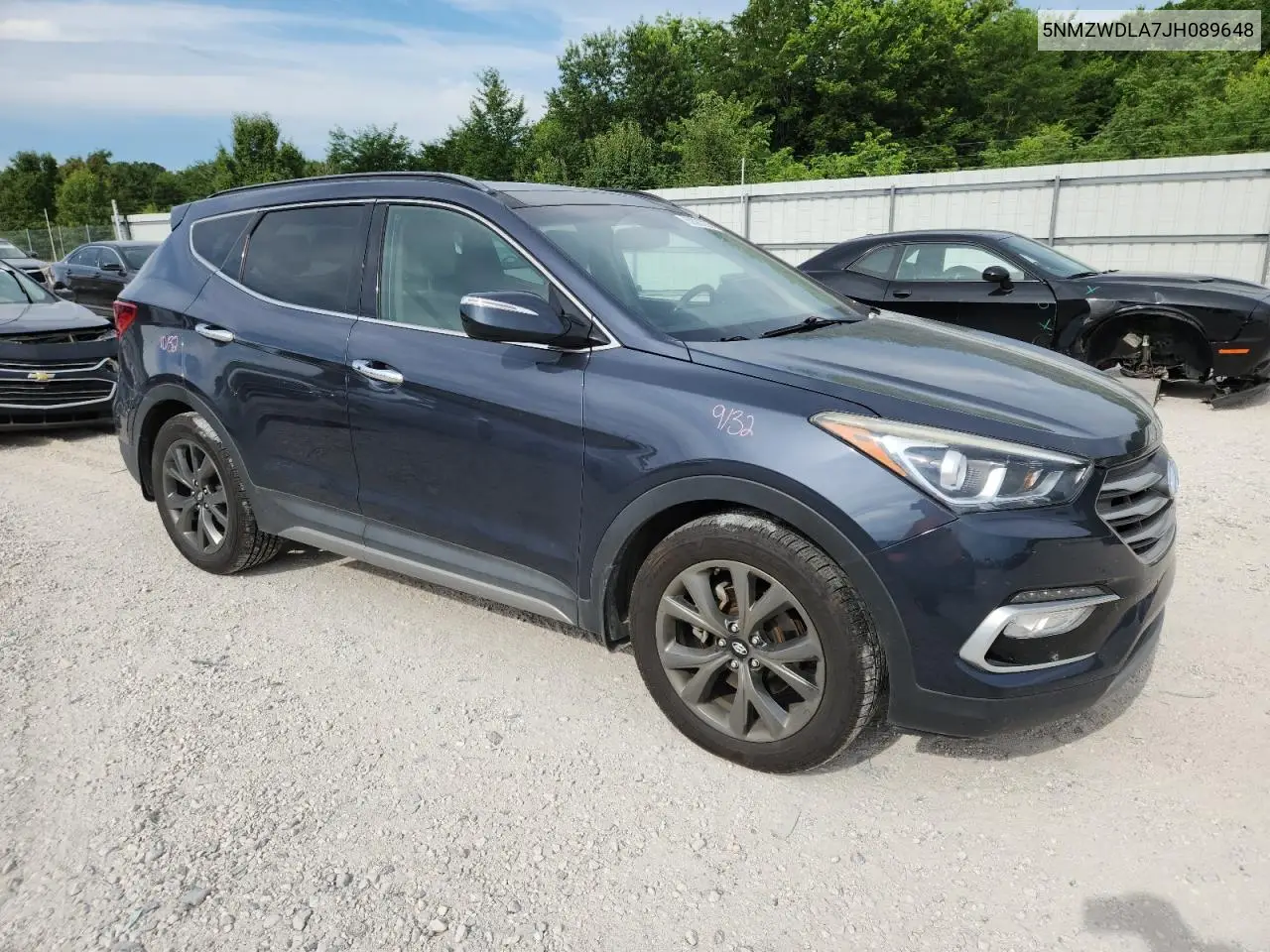 2018 Hyundai Santa Fe Sport VIN: 5NMZWDLA7JH089648 Lot: 62087235