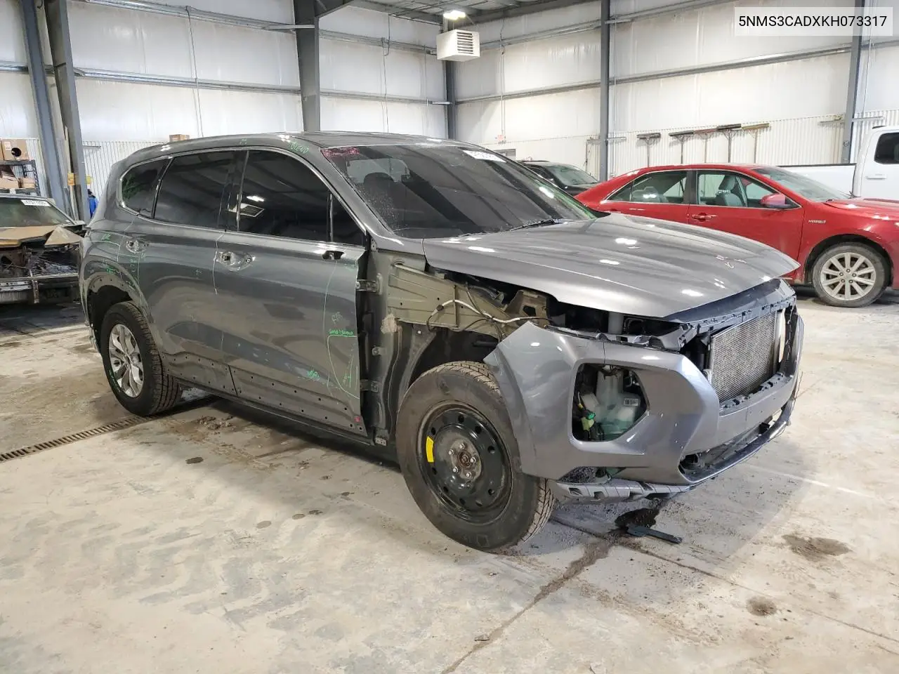 2019 Hyundai Santa Fe Sel VIN: 5NMS3CADXKH073317 Lot: 47591455
