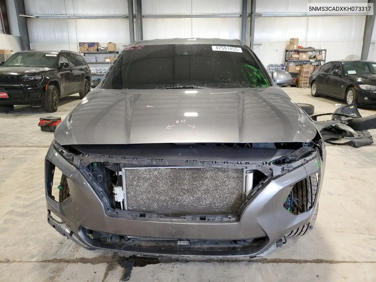 2019 Hyundai Santa Fe Sel VIN: 5NMS3CADXKH073317 Lot: 47591455