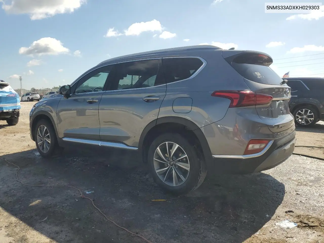 2019 Hyundai Santa Fe Sel VIN: 5NMS33ADXKH029303 Lot: 56558045