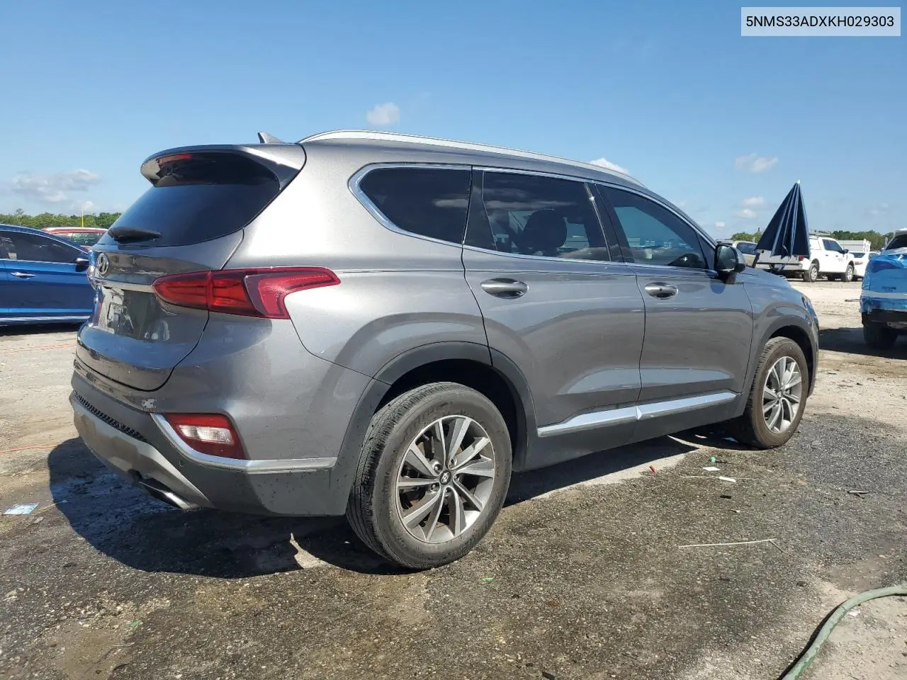 2019 Hyundai Santa Fe Sel VIN: 5NMS33ADXKH029303 Lot: 56558045