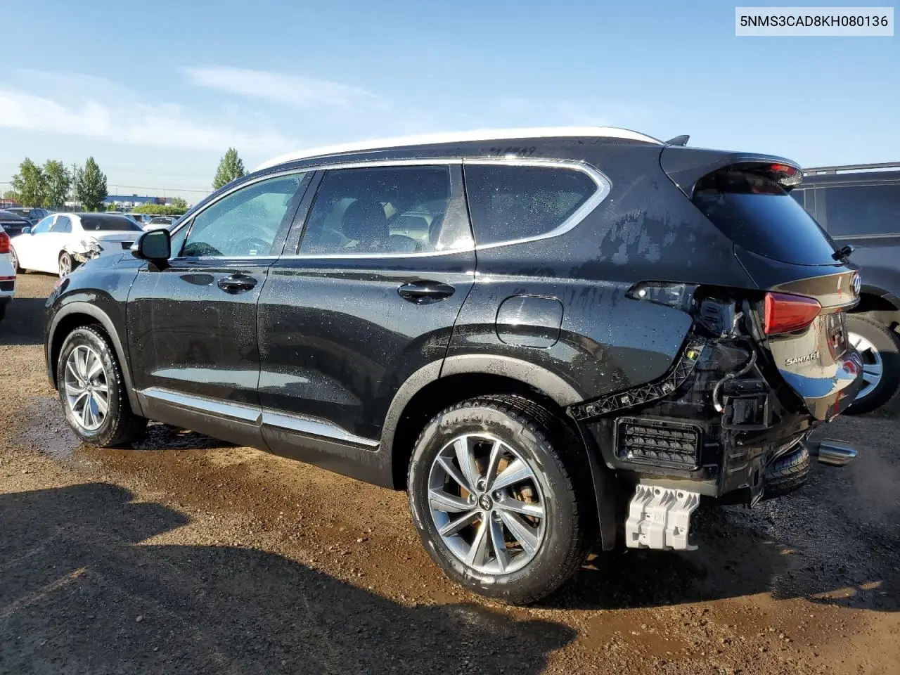 2019 Hyundai Santa Fe Sel VIN: 5NMS3CAD8KH080136 Lot: 63030515