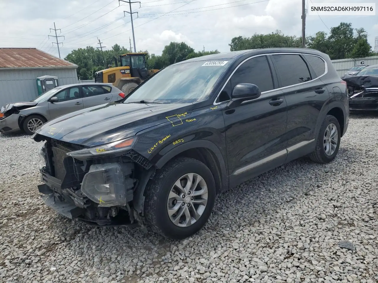2019 Hyundai Santa Fe Se VIN: 5NMS2CAD6KH097116 Lot: 63056255