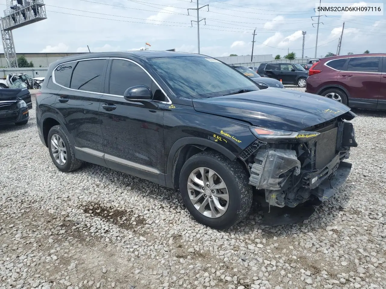 2019 Hyundai Santa Fe Se VIN: 5NMS2CAD6KH097116 Lot: 63056255