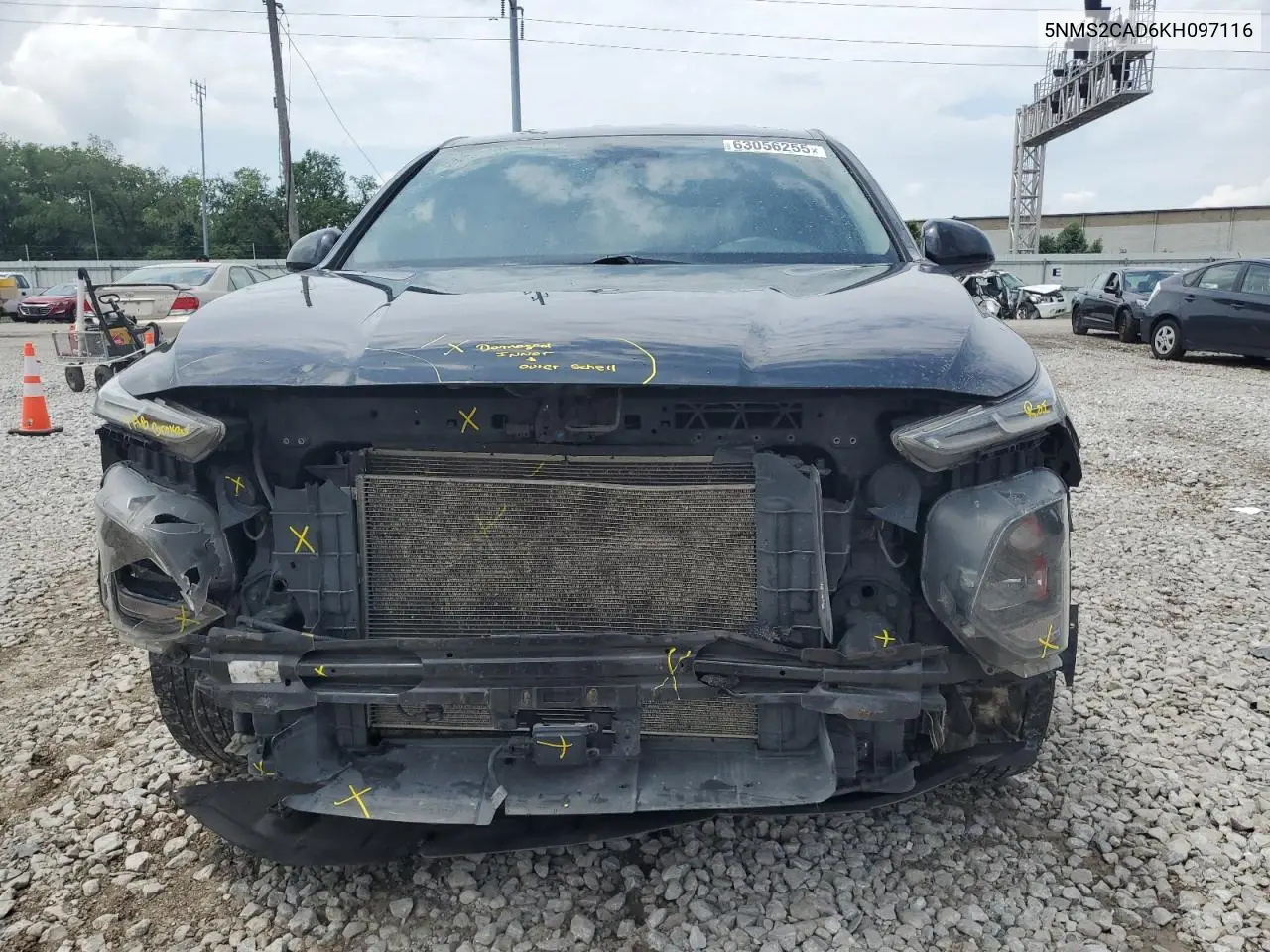 2019 Hyundai Santa Fe Se VIN: 5NMS2CAD6KH097116 Lot: 63056255