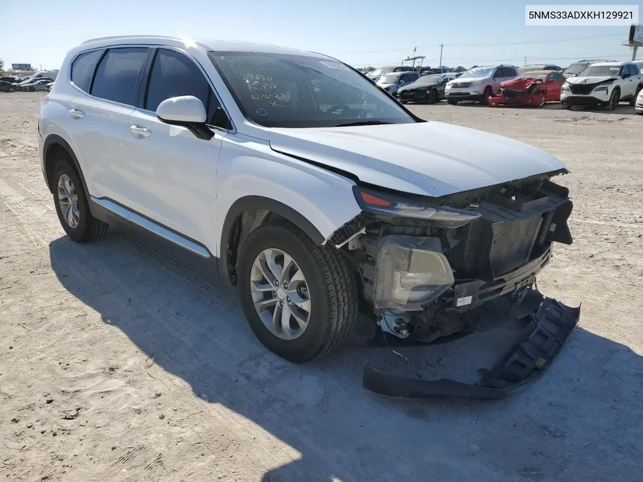 2019 Hyundai Santa Fe Sel VIN: 5NMS33ADXKH129921 Lot: 75740353