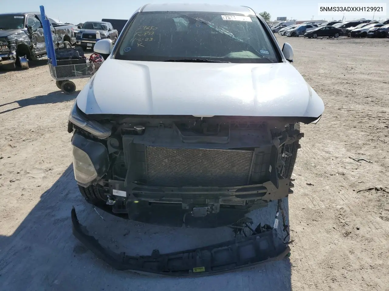 2019 Hyundai Santa Fe Sel VIN: 5NMS33ADXKH129921 Lot: 75740353