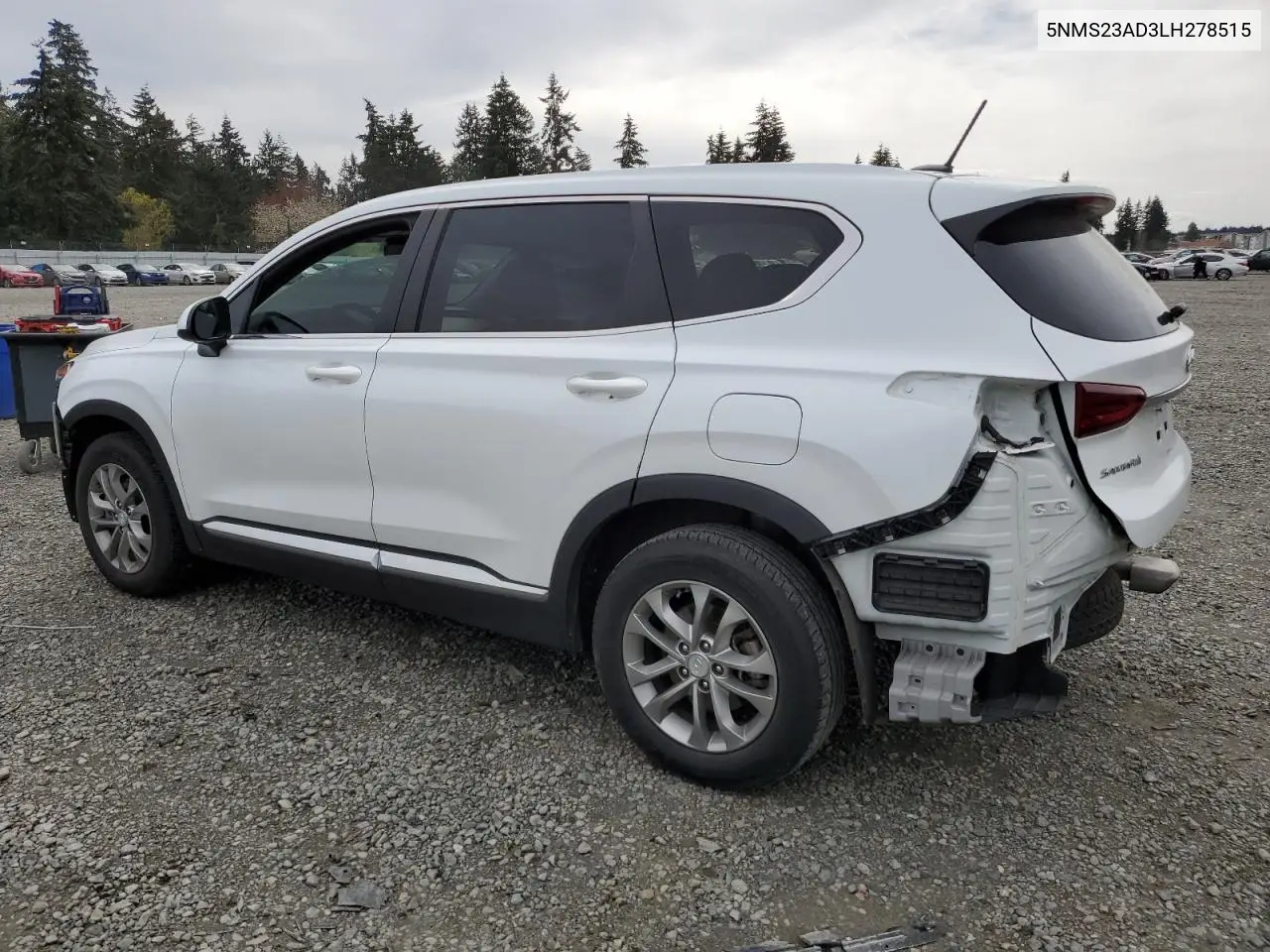 2020 Hyundai Santa Fe Se VIN: 5NMS23AD3LH278515 Lot: 52537445