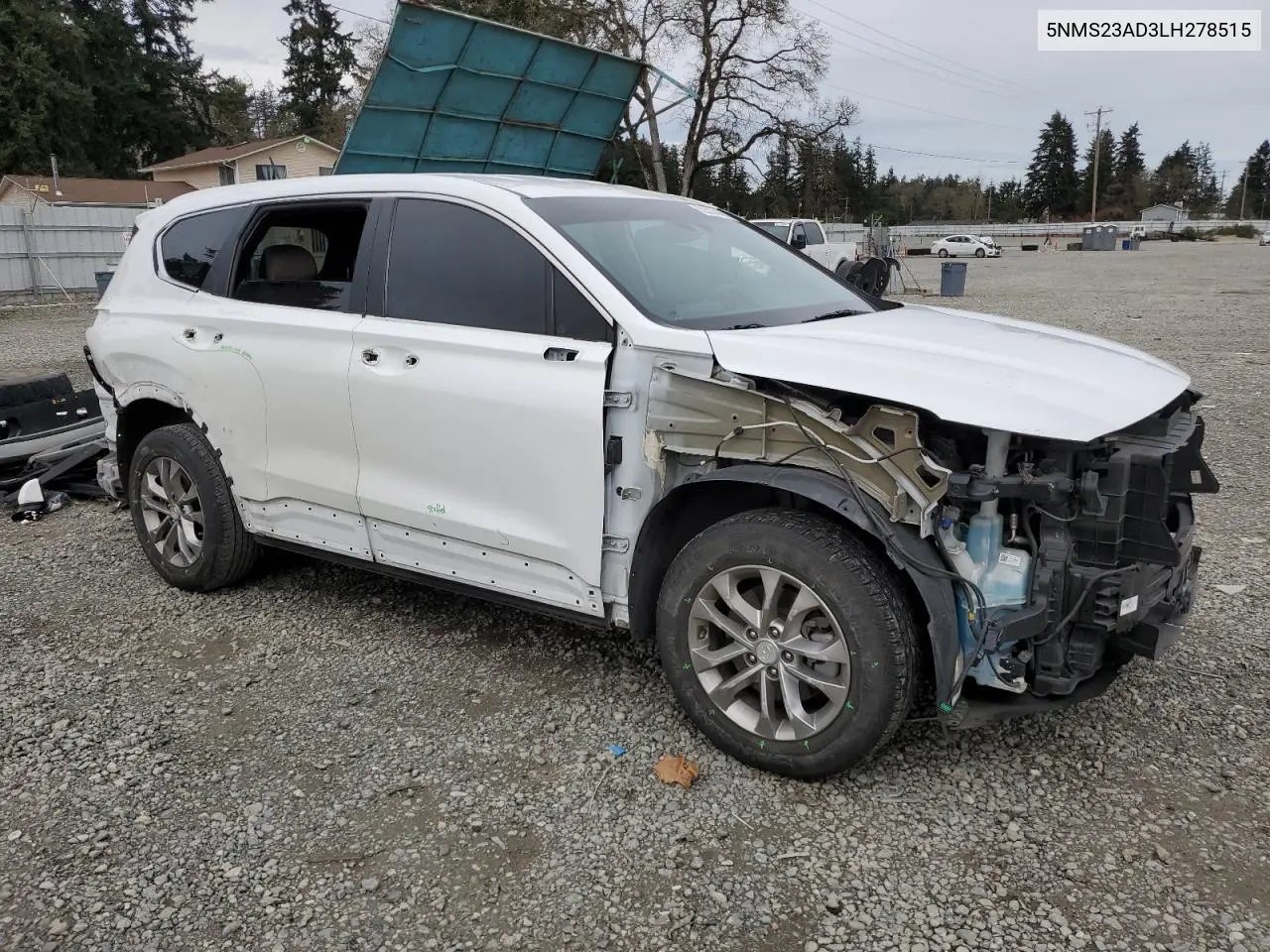 2020 Hyundai Santa Fe Se VIN: 5NMS23AD3LH278515 Lot: 52537445