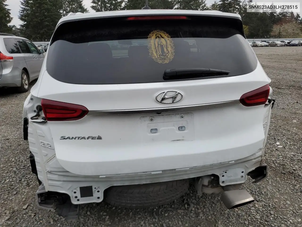 2020 Hyundai Santa Fe Se VIN: 5NMS23AD3LH278515 Lot: 52537445