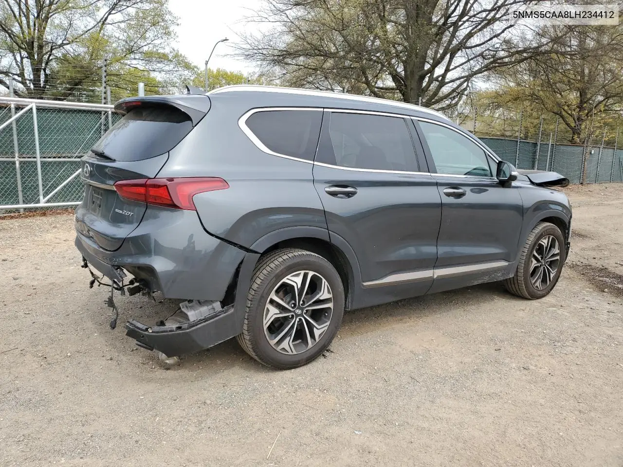 2020 Hyundai Santa Fe Limited VIN: 5NMS5CAA8LH234412 Lot: 53755275