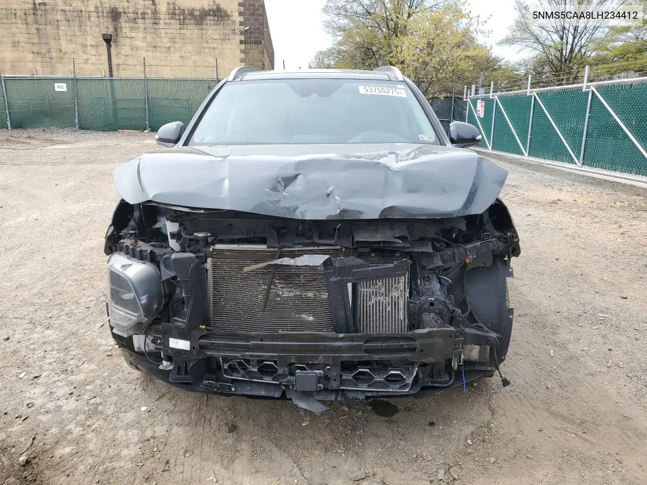 2020 Hyundai Santa Fe Limited VIN: 5NMS5CAA8LH234412 Lot: 53755275