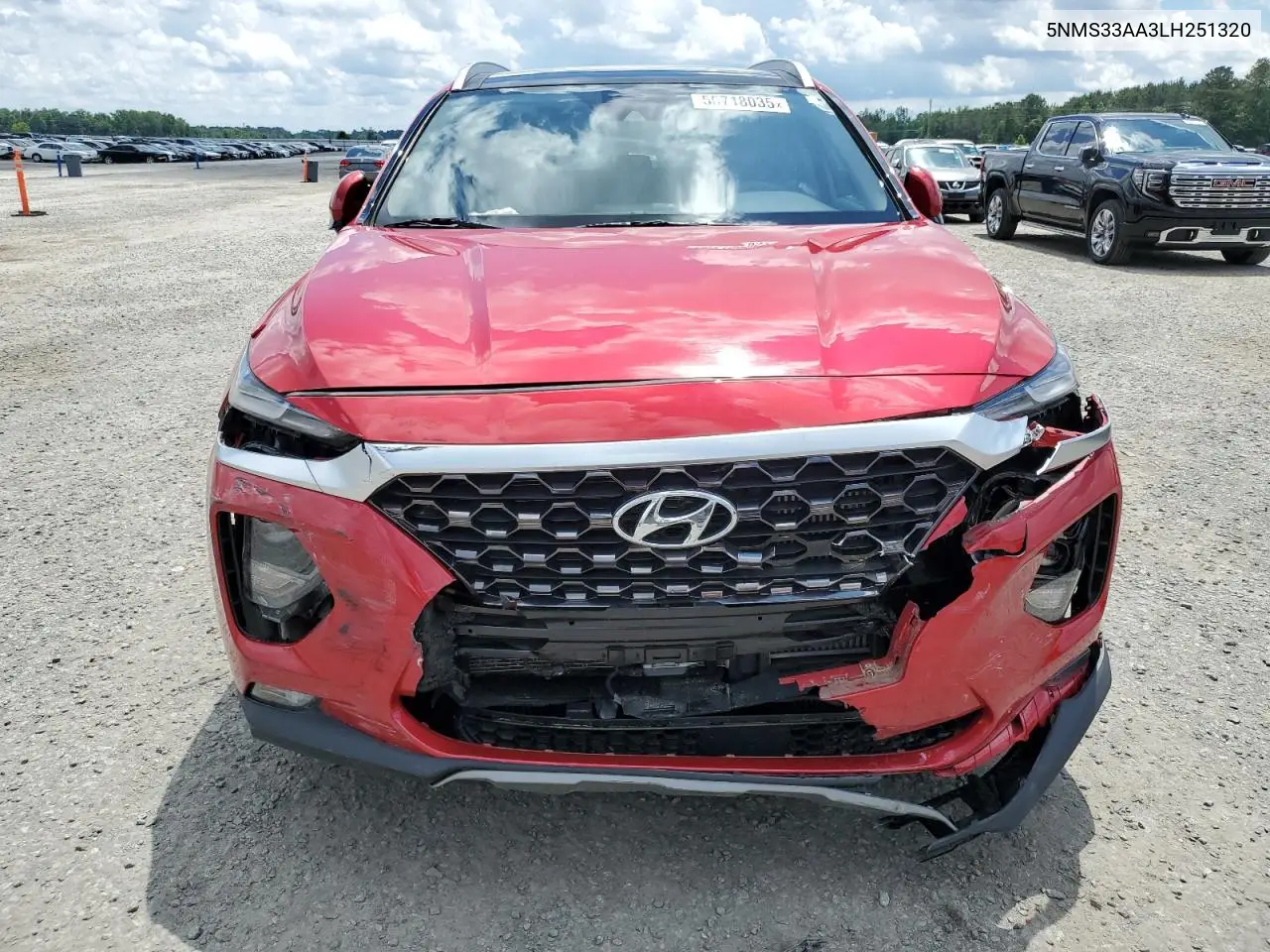 2020 Hyundai Santa Fe Sel VIN: 5NMS33AA3LH251320 Lot: 56718035