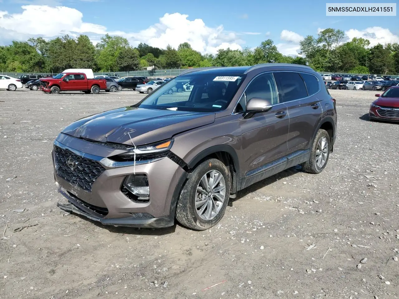 2020 Hyundai Santa Fe Limited VIN: 5NMS5CADXLH241551 Lot: 56911595