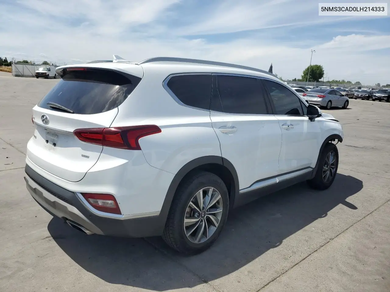 2020 Hyundai Santa Fe Sel VIN: 5NMS3CAD0LH214333 Lot: 56946795