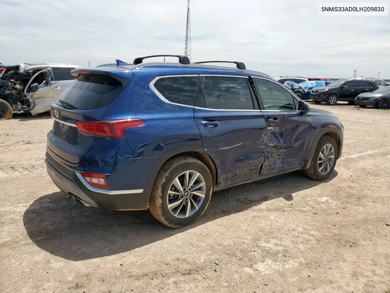2020 Hyundai Santa Fe Sel VIN: 5NMS33AD0LH209830 Lot: 57089105