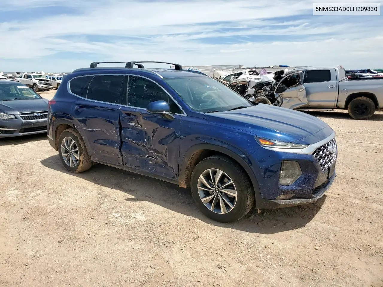 2020 Hyundai Santa Fe Sel VIN: 5NMS33AD0LH209830 Lot: 57089105