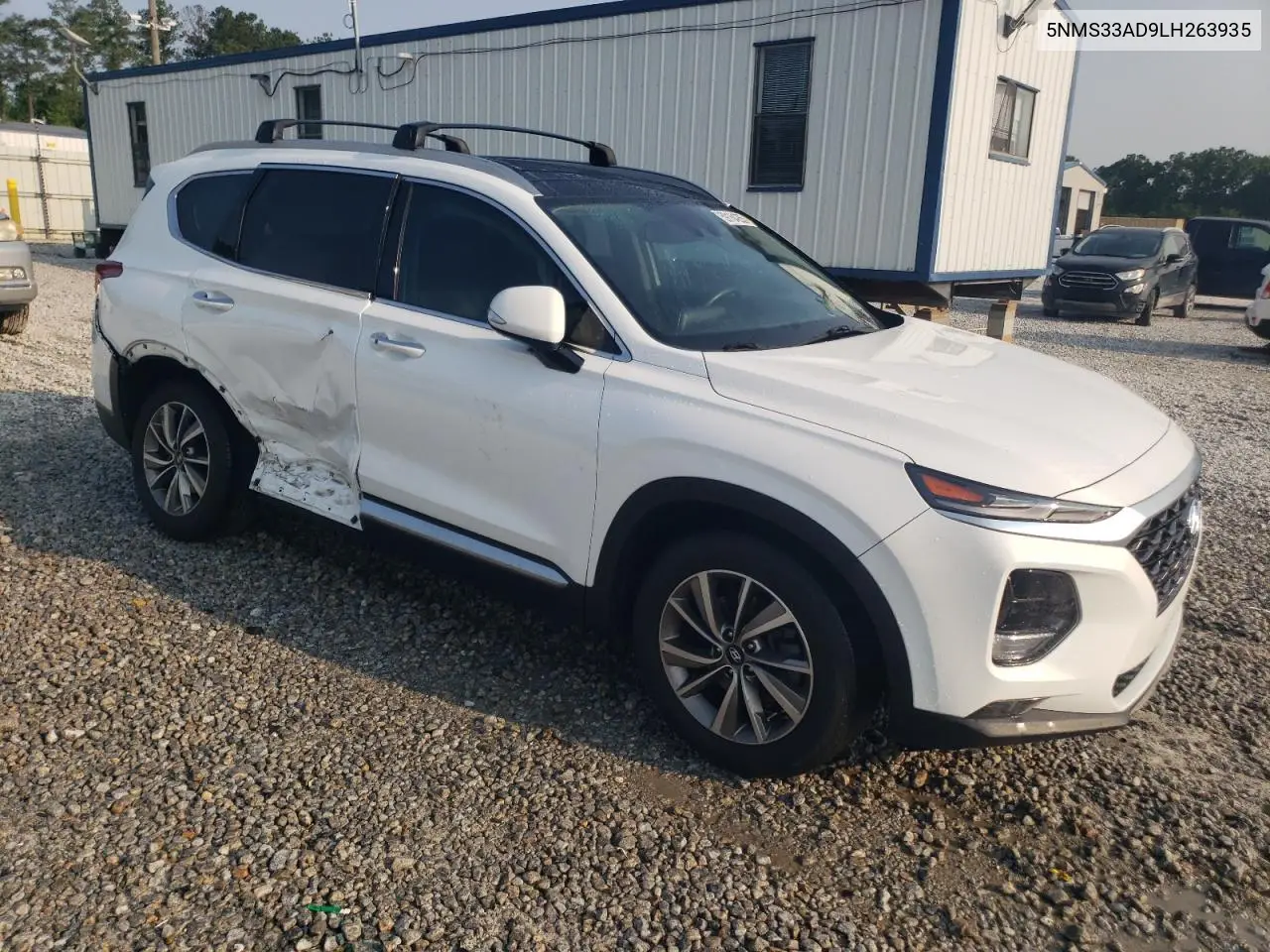 2020 Hyundai Santa Fe Sel VIN: 5NMS33AD9LH263935 Lot: 59164255