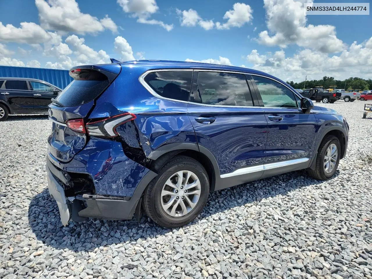 2020 Hyundai Santa Fe Sel VIN: 5NMS33AD4LH244774 Lot: 60312185