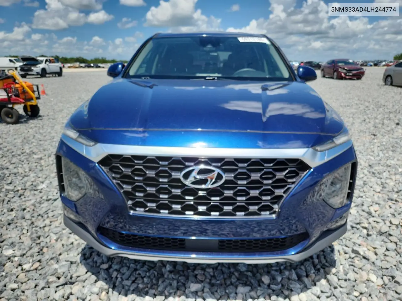 2020 Hyundai Santa Fe Sel VIN: 5NMS33AD4LH244774 Lot: 60312185