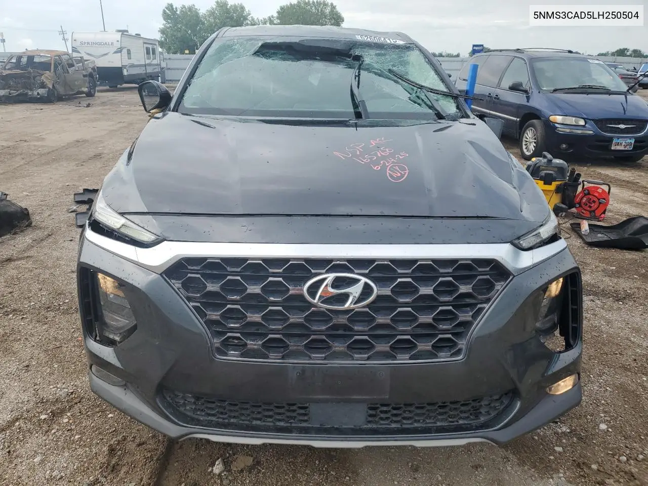 2020 Hyundai Santa Fe Sel VIN: 5NMS3CAD5LH250504 Lot: 62606415