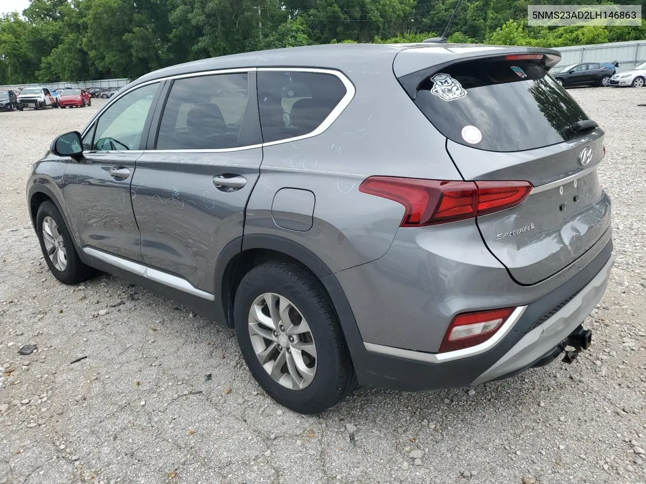 2020 Hyundai Santa Fe Se VIN: 5NMS23AD2LH146863 Lot: 62695745