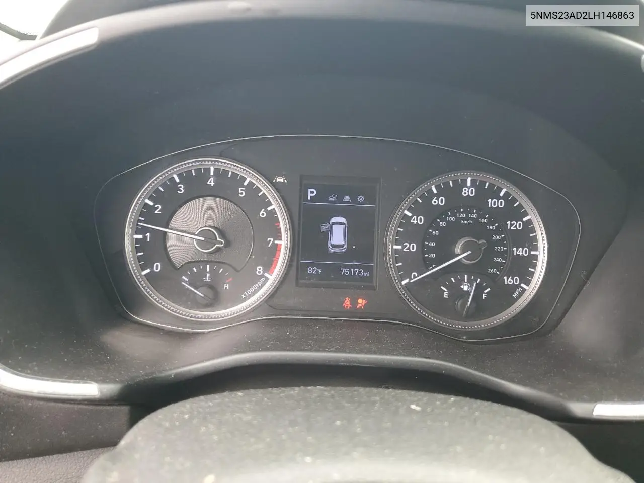 2020 Hyundai Santa Fe Se VIN: 5NMS23AD2LH146863 Lot: 62695745