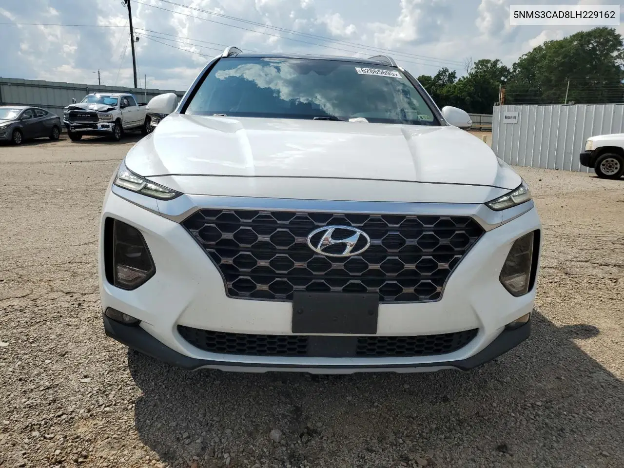 2020 Hyundai Santa Fe Sel VIN: 5NMS3CAD8LH229162 Lot: 62865695