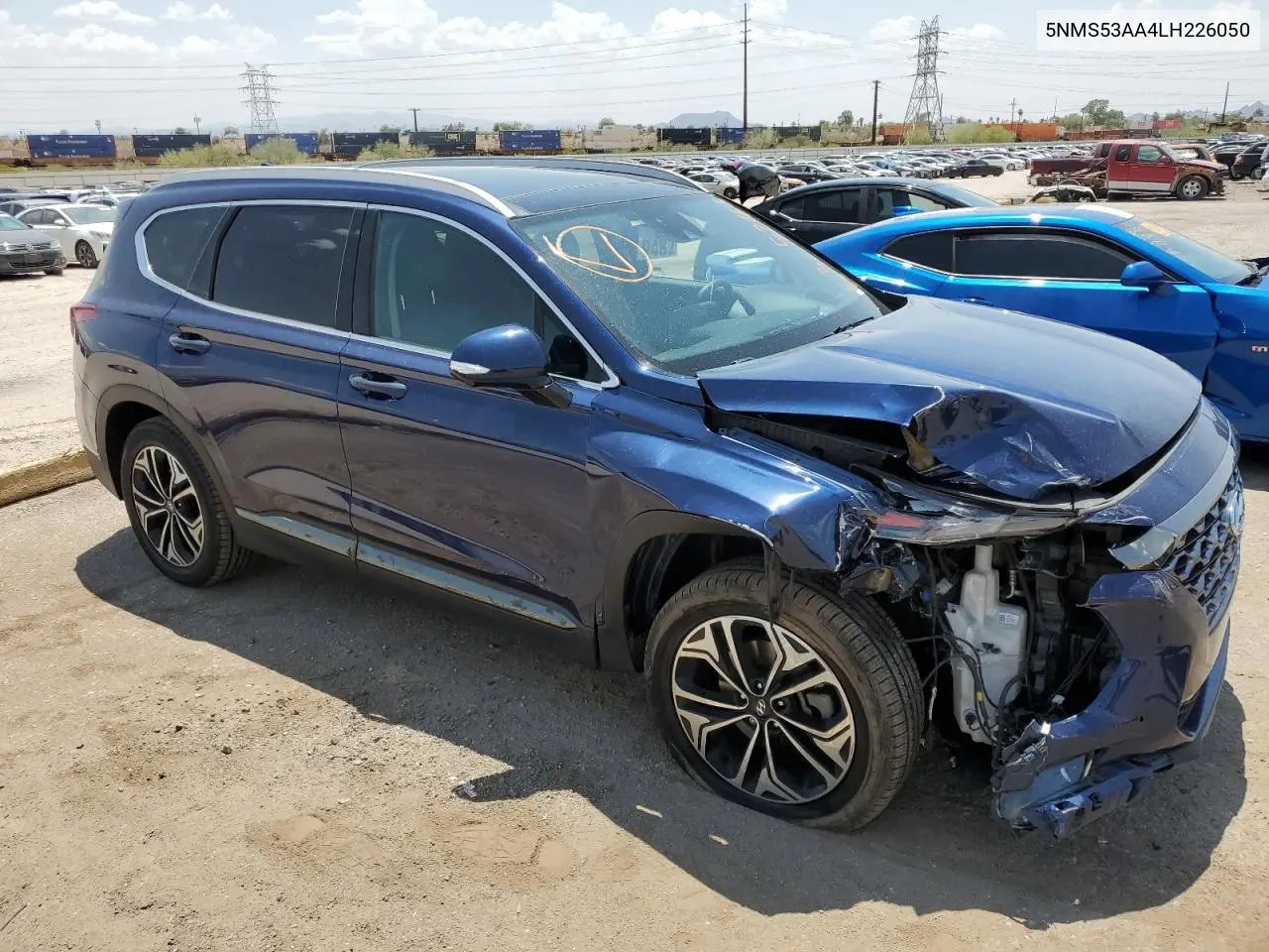 2020 Hyundai Santa Fe Limited VIN: 5NMS53AA4LH226050 Lot: 63052165