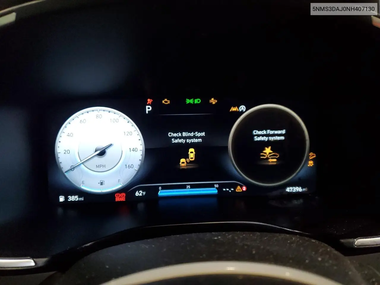 2022 Hyundai Santa Fe Sel VIN: 5NMS3DAJ0NH407130 Lot: 58893735