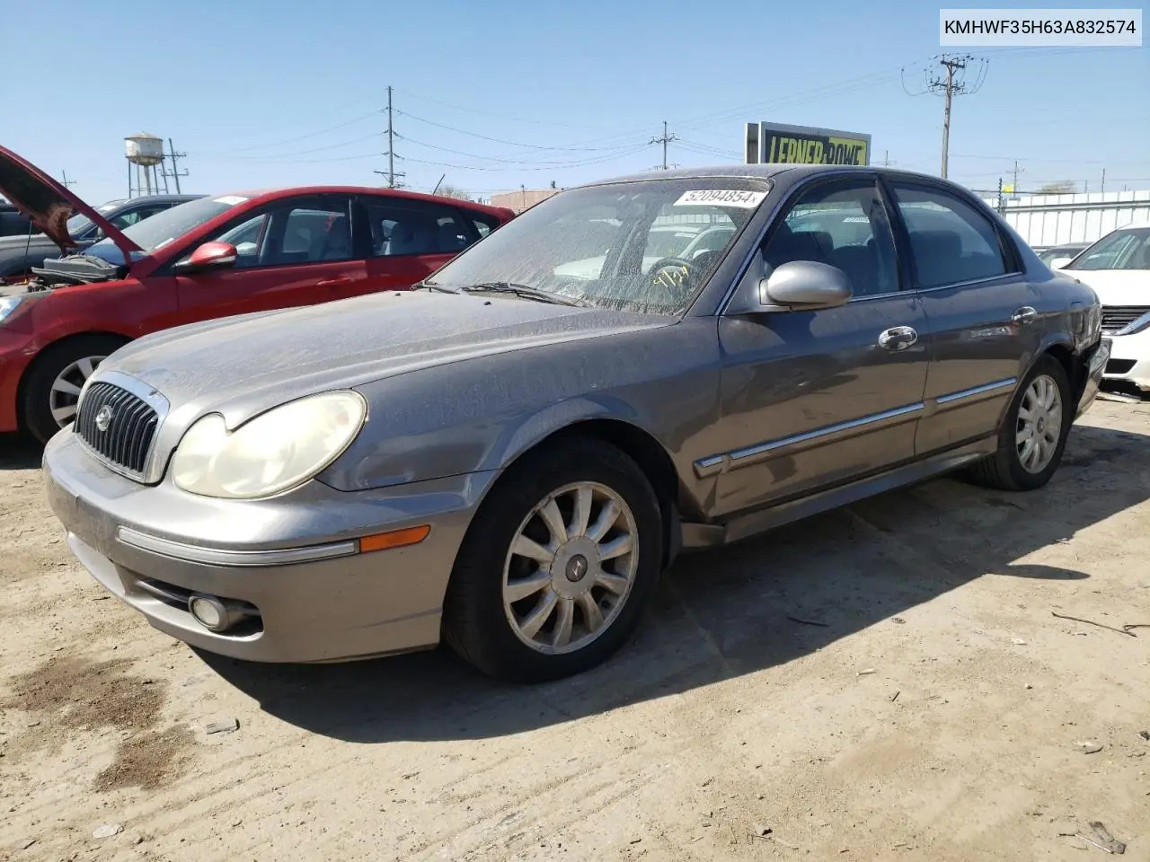 2003 Hyundai Sonata Gls VIN: KMHWF35H63A832574 Lot: 52094854