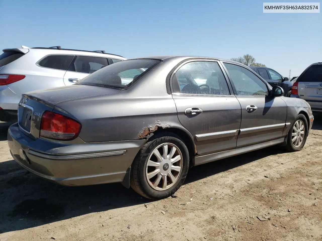 2003 Hyundai Sonata Gls VIN: KMHWF35H63A832574 Lot: 52094854
