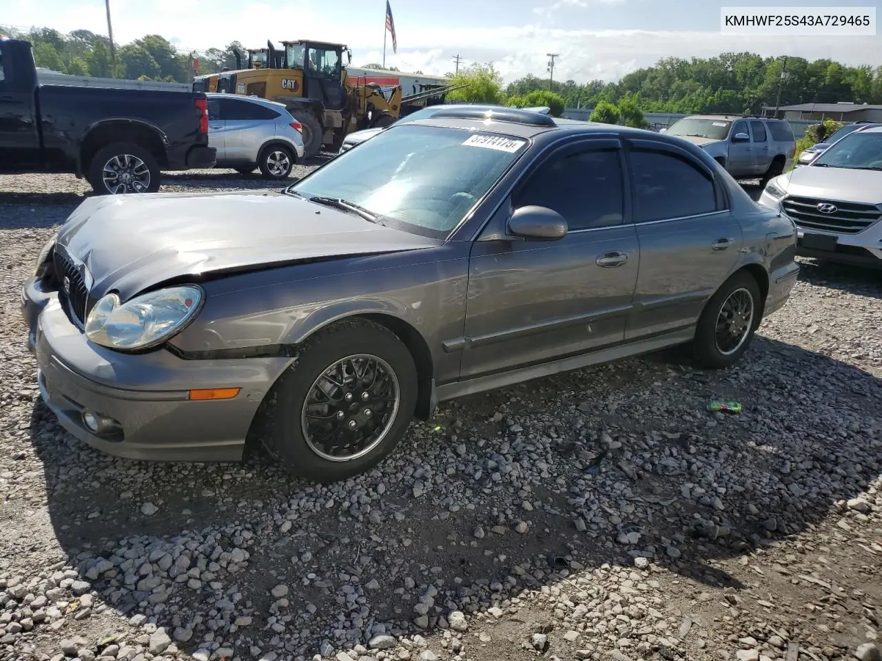 2003 Hyundai Sonata Gl VIN: KMHWF25S43A729465 Lot: 57914175