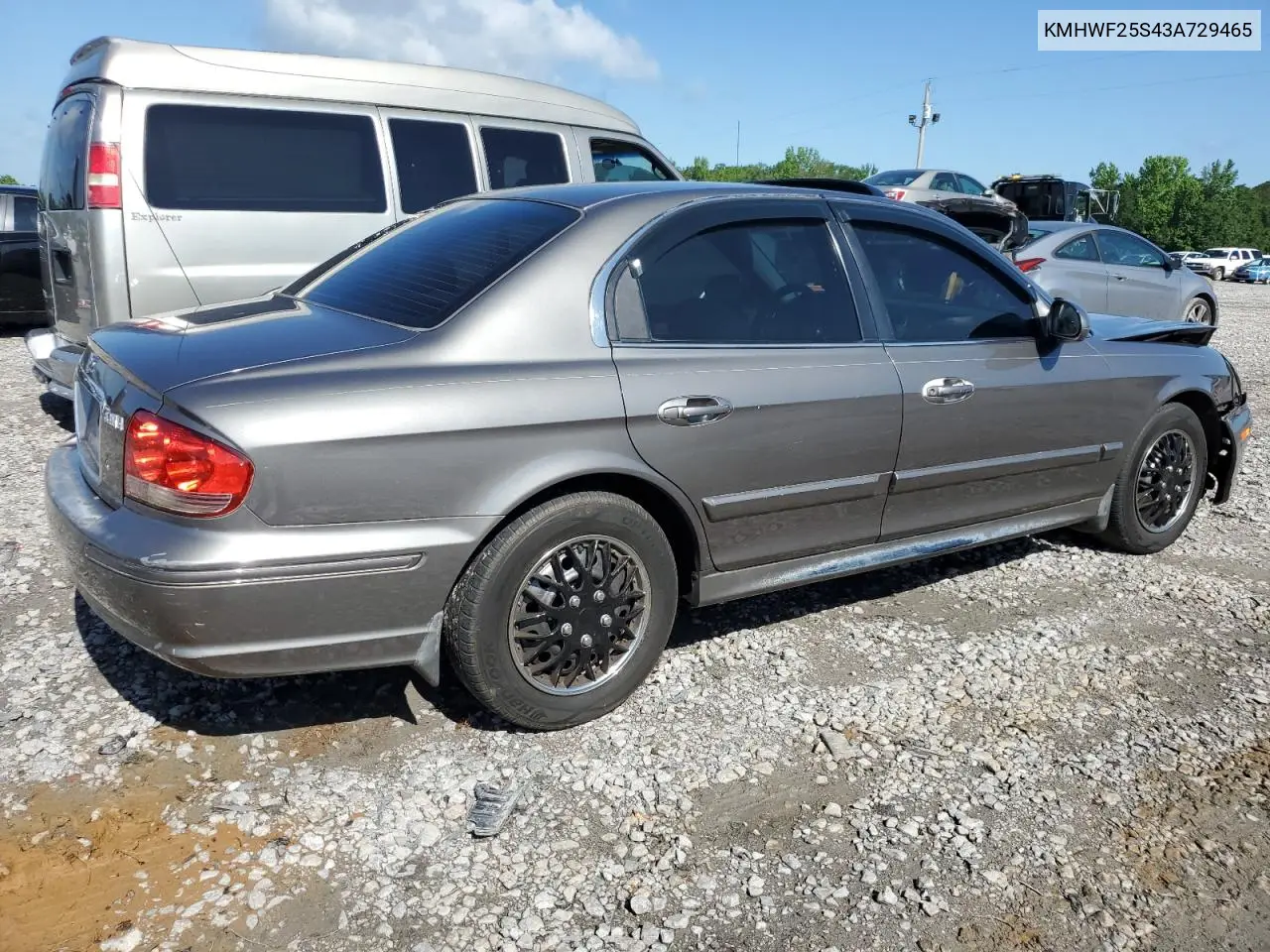 2003 Hyundai Sonata Gl VIN: KMHWF25S43A729465 Lot: 57914175