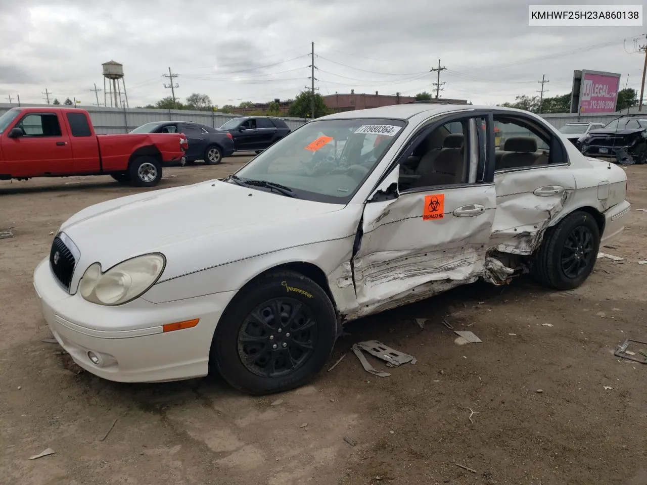 2003 Hyundai Sonata Gl VIN: KMHWF25H23A860138 Lot: 88088925