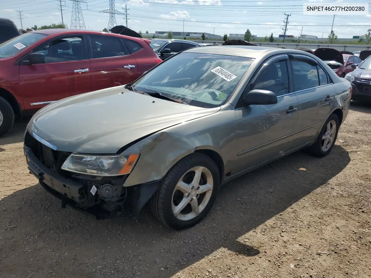 5npet46c77h200280 5NPET46C77H200280 2007 Hyundai Sonata Gls