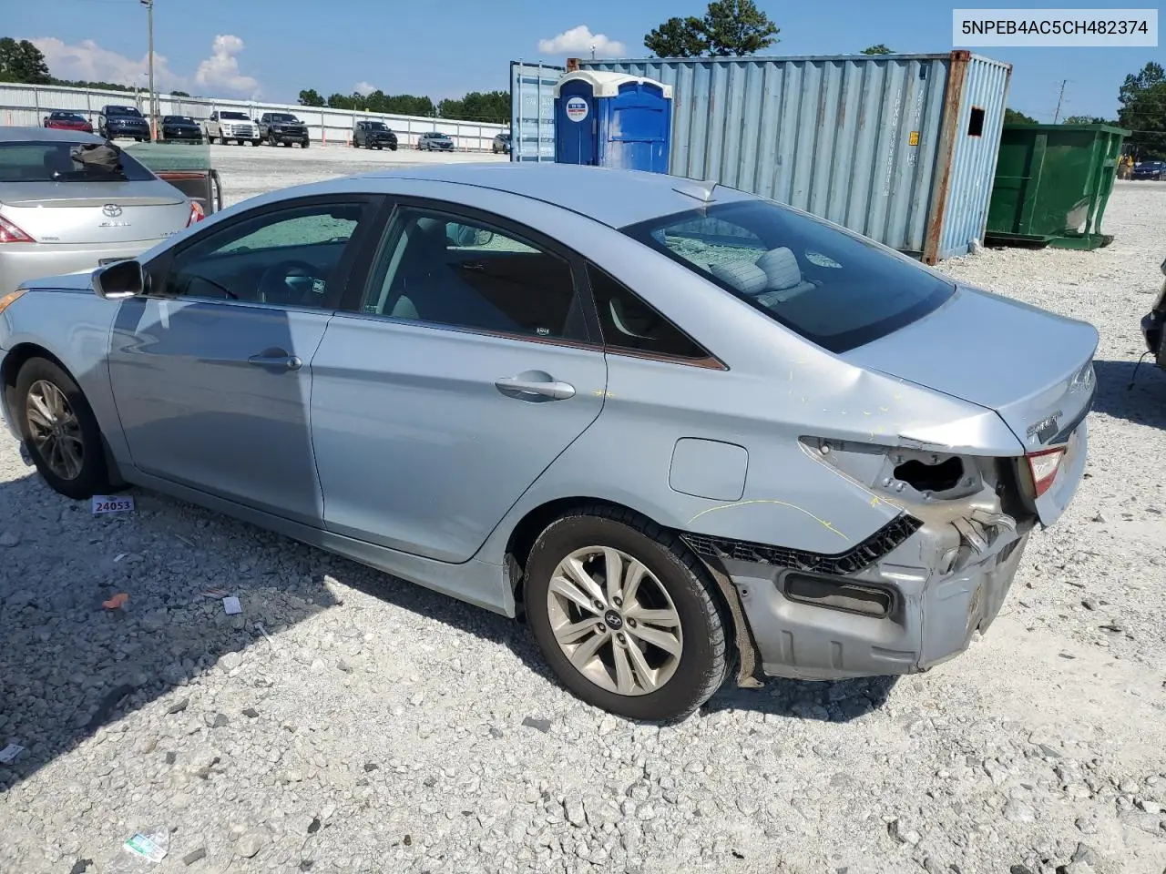 2012 Hyundai Sonata Gls VIN: 5NPEB4AC5CH482374 Lot: 62338405