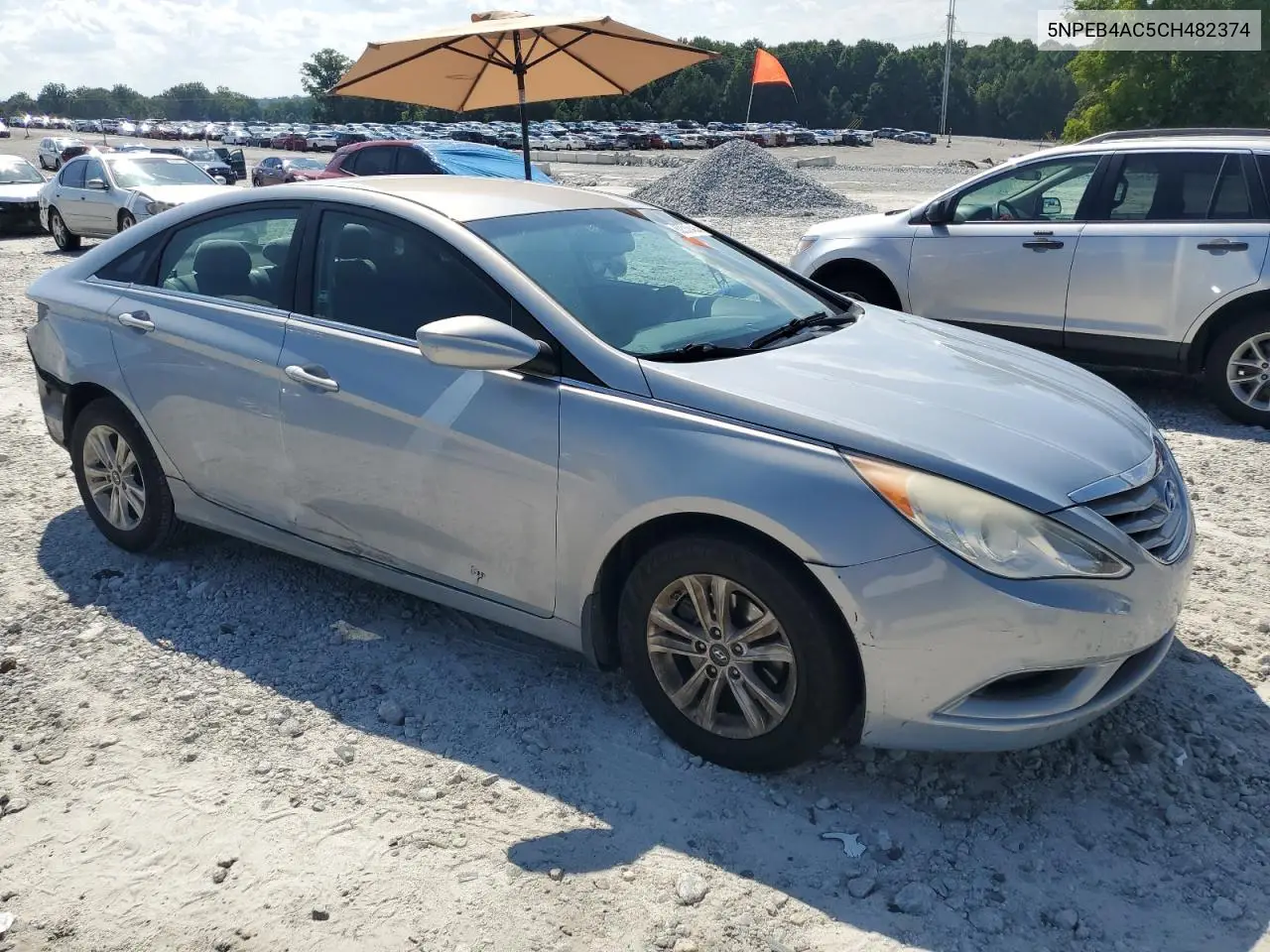 2012 Hyundai Sonata Gls VIN: 5NPEB4AC5CH482374 Lot: 62338405